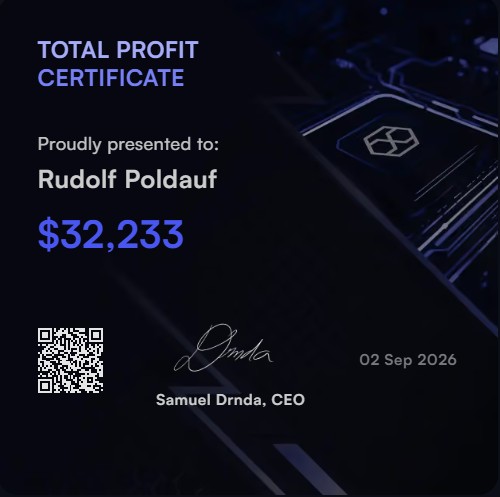 Total Profit Certificate — Rudolf Poldauf